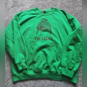 "A Christmas Story " OH, FUDGE Holiday Crewneck size XL